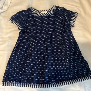 Hanna Andersson reversible baby dress navy 70cm (6-12 months)